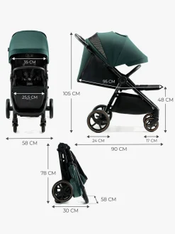 Kinderkraft MITZY Klapvogn, Jade Green