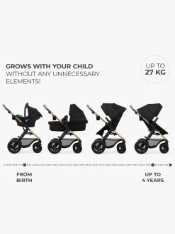 Kinderkraft MOOV 2 4-in-1 Air Duovogn, Pure Black