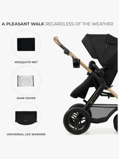 Kinderkraft MOOV 2 4-in-1 Air Duovogn, Pure Black