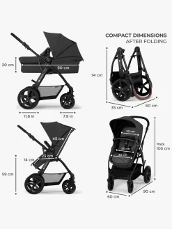 Kinderkraft MOOV CT 3-in-1 Mink Pro Kombivogn, Black
