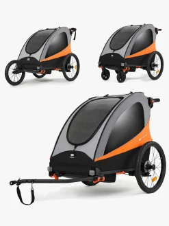 Kinderkraft Nava Cykelanhænger, Sunny Orange