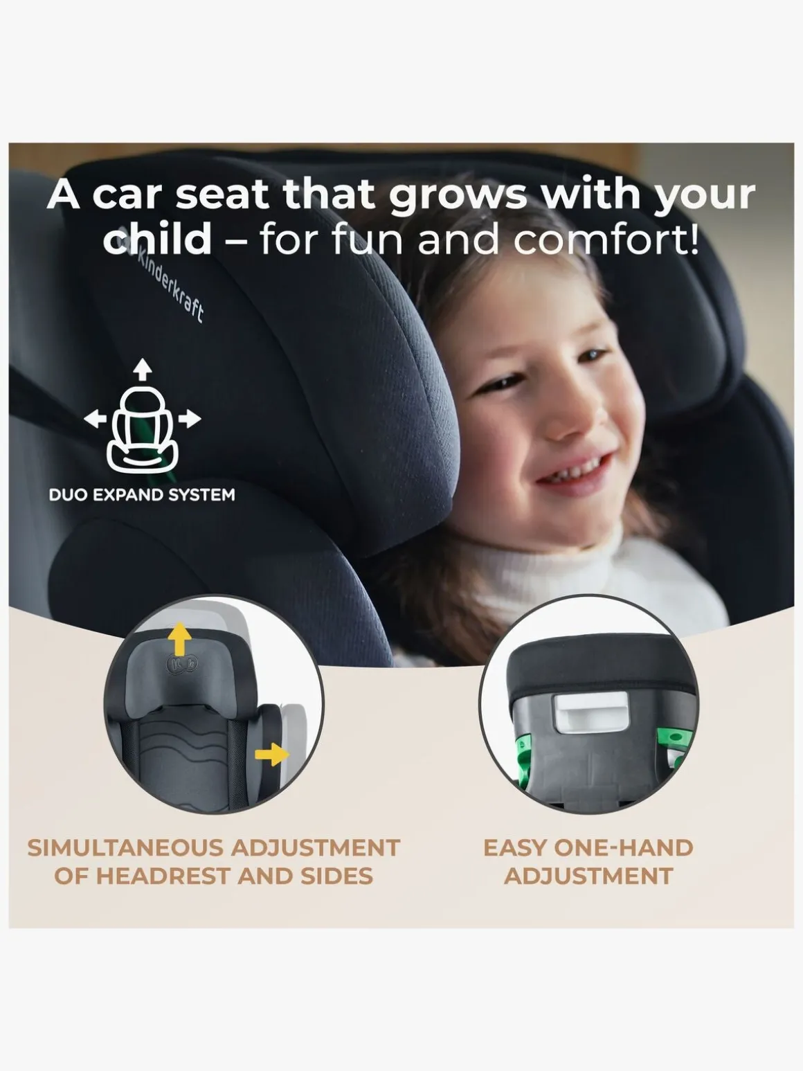 Kinderkraft XPAND 2 i-Size Autostol, Graphite Black