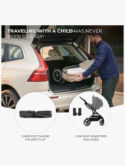 Kinderkraft YOXI 2-in-1 Duovogn, Moonlight Grey