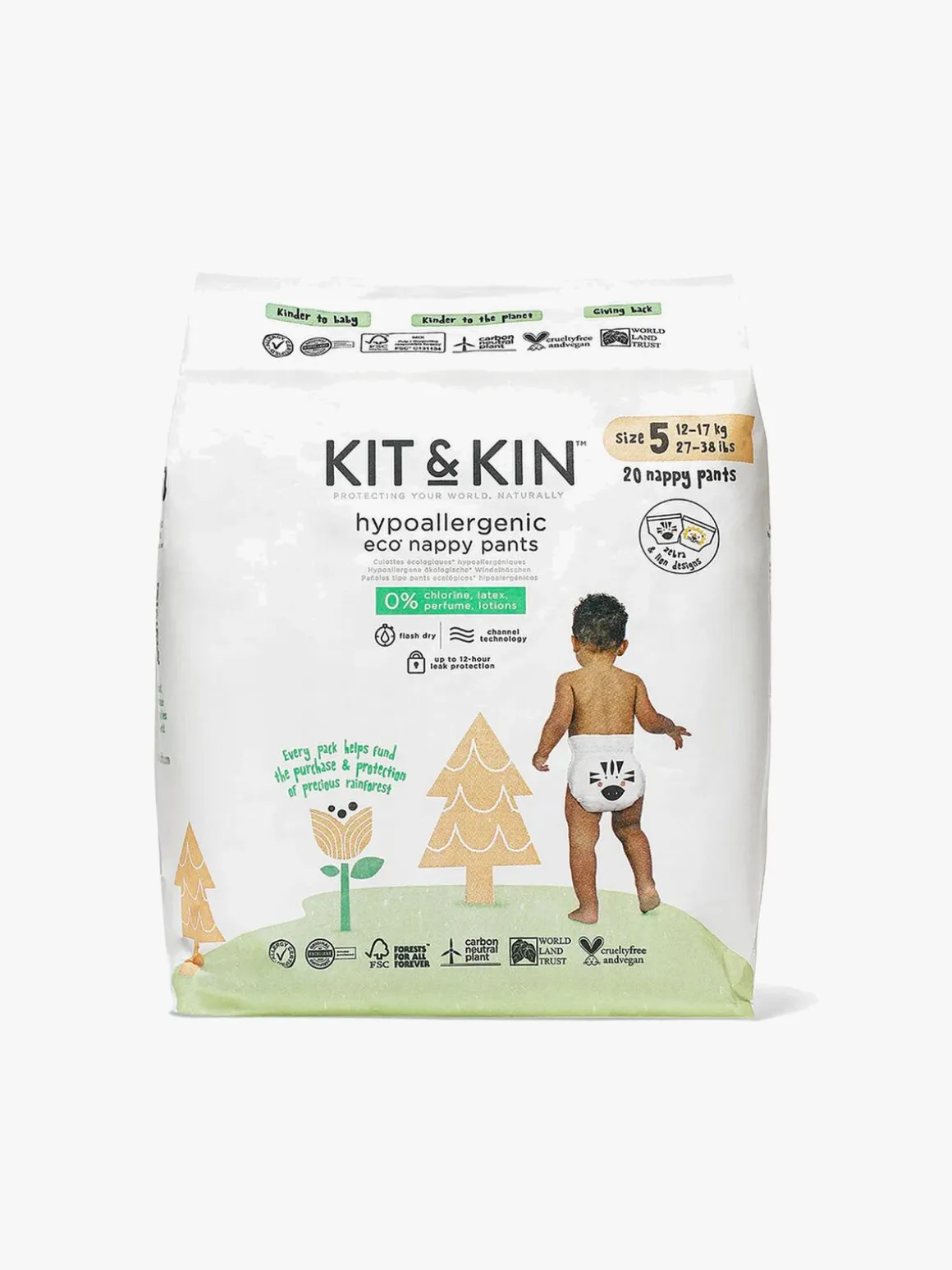 Kit & Kin Eco Buksebleer Str. 5 12-17 kg 20-pak