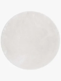 KM Carpets Cozy Rundt Gulvtæppe 160, White