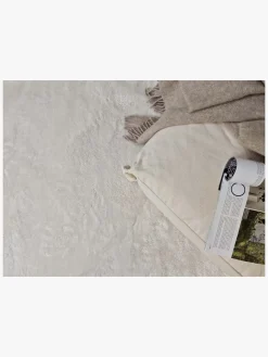 KM Carpets Cozy Rundt Gulvtæppe 160, White