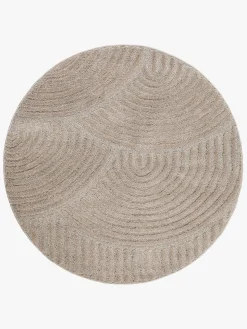 KMCarpets Doria Zen  Rundt Gulvtæppe 120, Linned