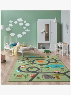 KMCarpets Gulvtæppe Play Animal 120x160, Grøn