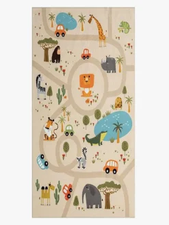 KMCarpets Play Animals Gulvtæppe 80x150, Linned
