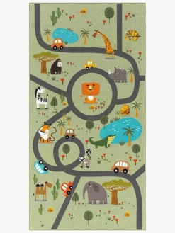 KMCarpets Play Animals Gulvtæppe 80x150, Grøn