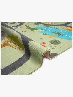 KMCarpets Play Animals Gulvtæppe 80x150, Grøn