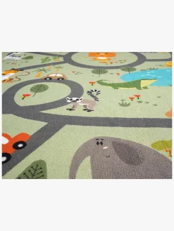 KMCarpets Play Animals Gulvtæppe 80x150, Grøn