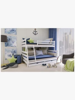 Lano Meble FAMI Køjeseng 90x200/120x200, Hvid
