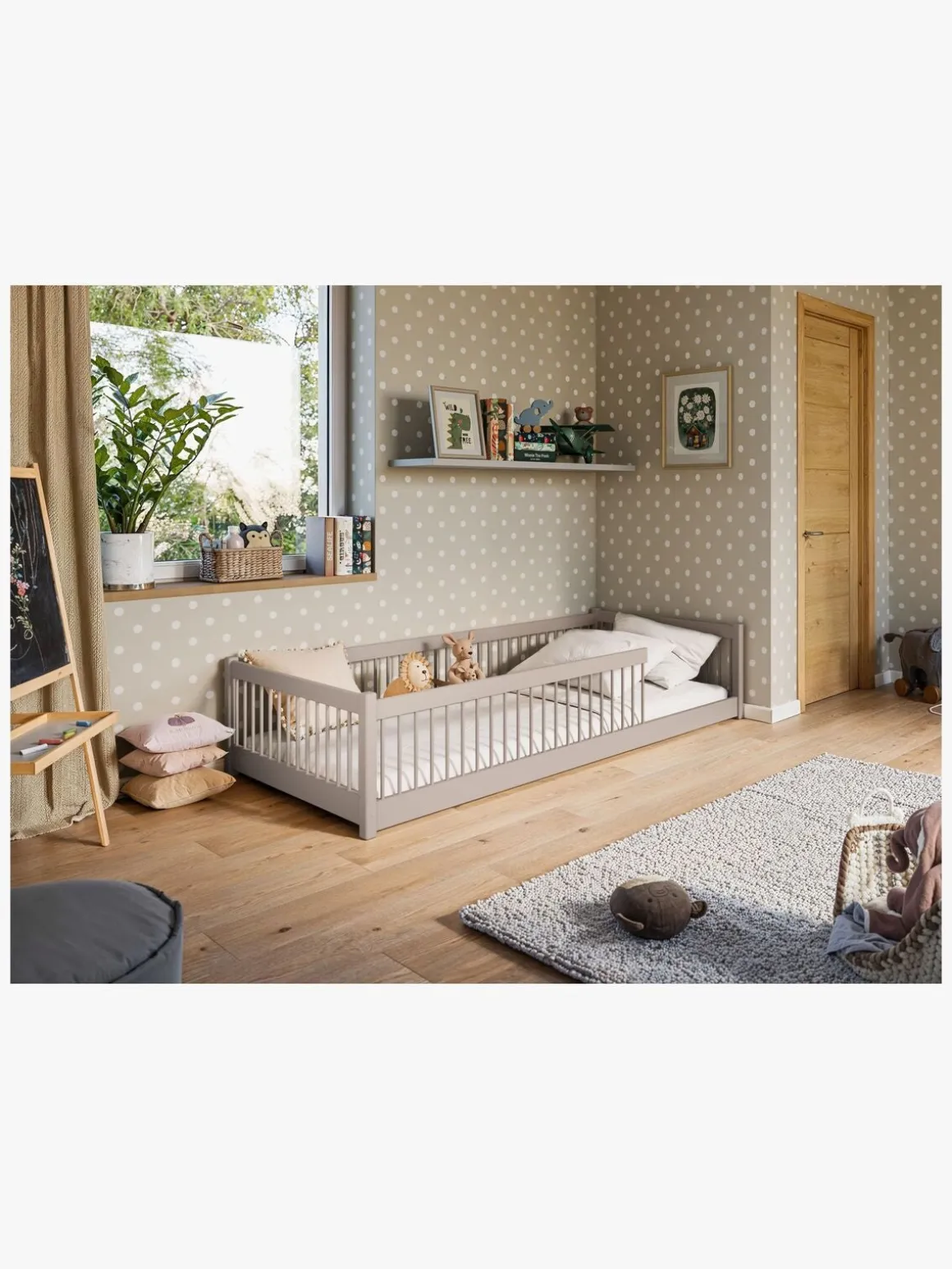 Lano Meble PEDRO Montessori Floor Seng 80x180, Cashmere