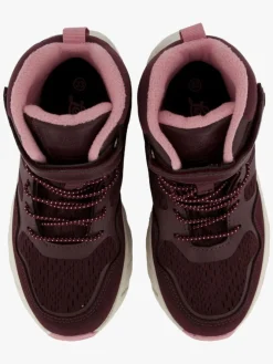 Leaf Karlstad WP Fleece-forede Sneakers, Burgundy