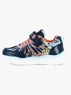 Leaf Malmen Blinkende Sneakers, Navy/Pink