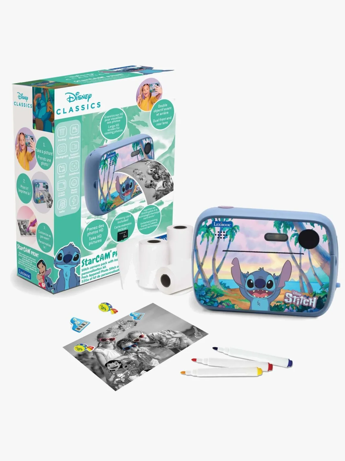Lexibook Disney Stitch Polaroidkamera med Tilbehør