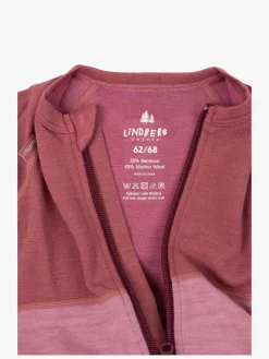 Lindberg Bamboo Merino Skiundertøj Flyverdragt, Blush/Rose