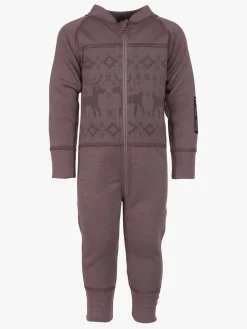 Lindberg Kåbdalis Merino Termoundertøjs-heldragt Merinomix, Dusty Mauve