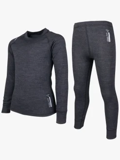 Lindberg Merino Skiundertøj JR Merinomix, Black Melange