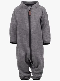 Lindberg Rocco Merino Babyflyverdragt, Grey Melange