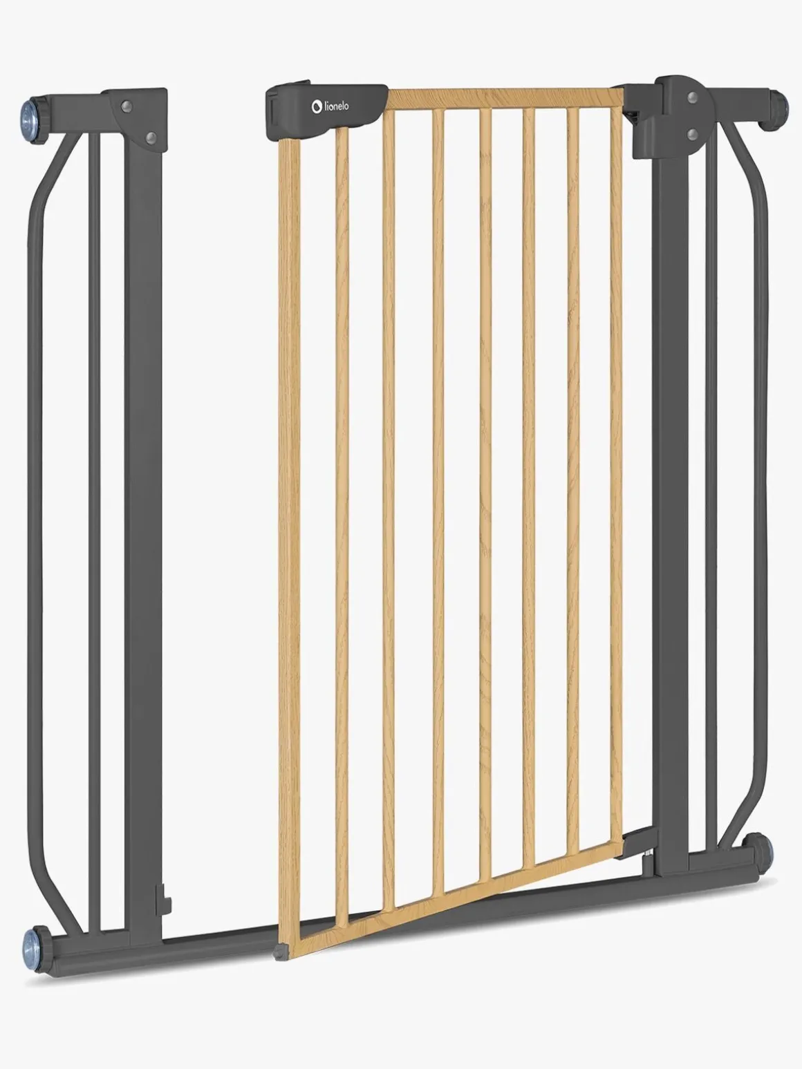Lionelo Truus Slim Sikkerhedsgitter, Grey Graphite/Natural