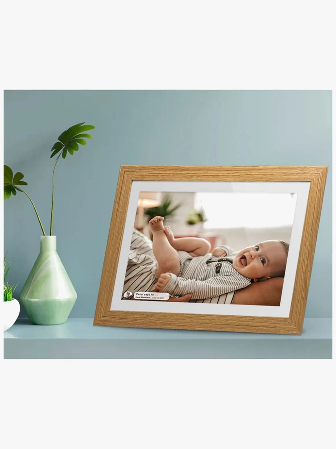 Lippa Frameo Digital Fotoramme 10", Træ