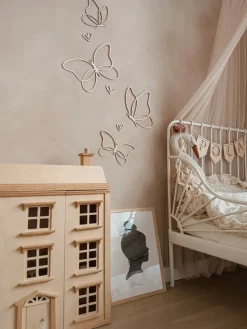 lis wycina Butterflies Vægdekoration Træ