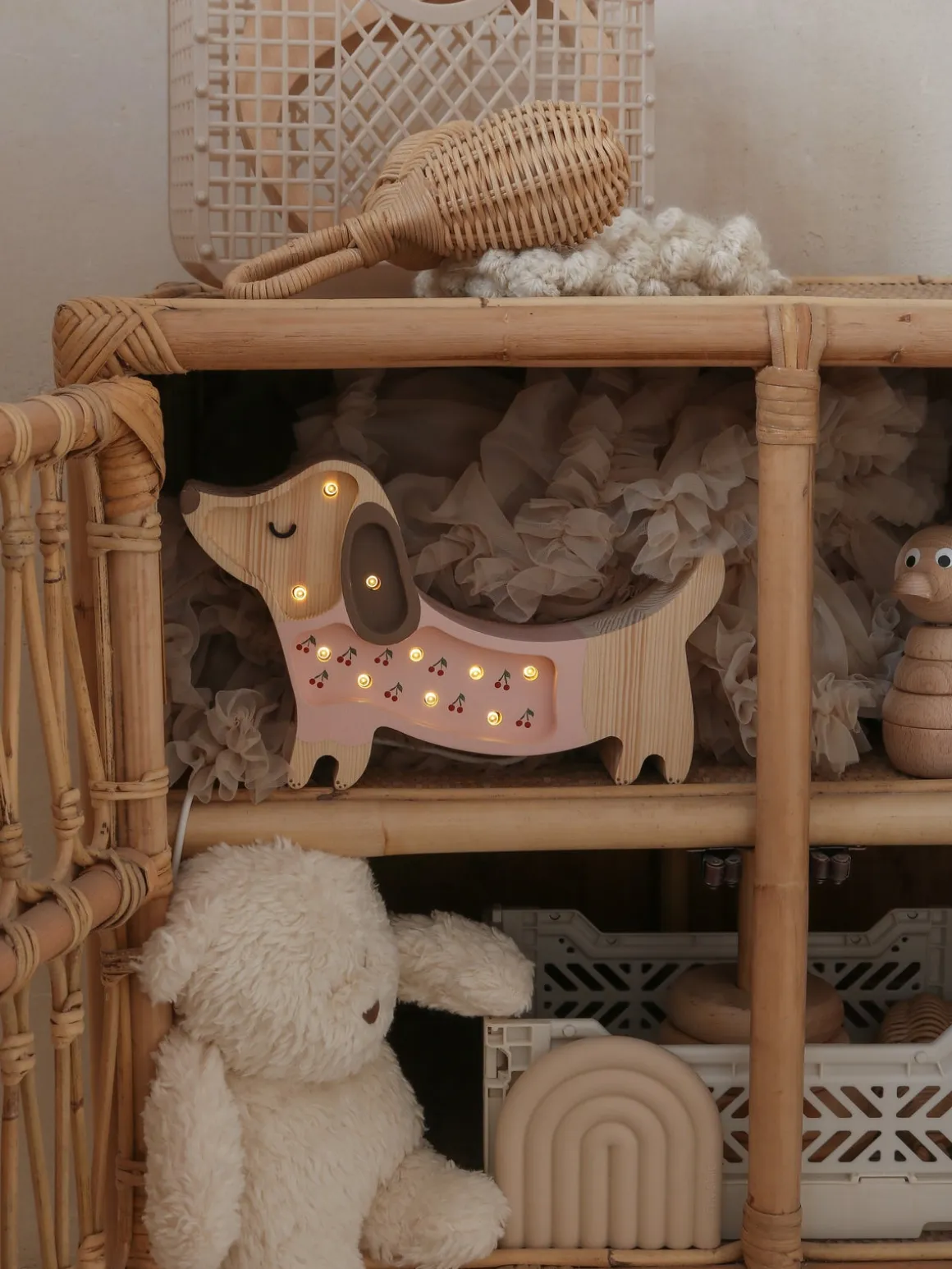 Little Lights Lampe Hundehvalp, Pink