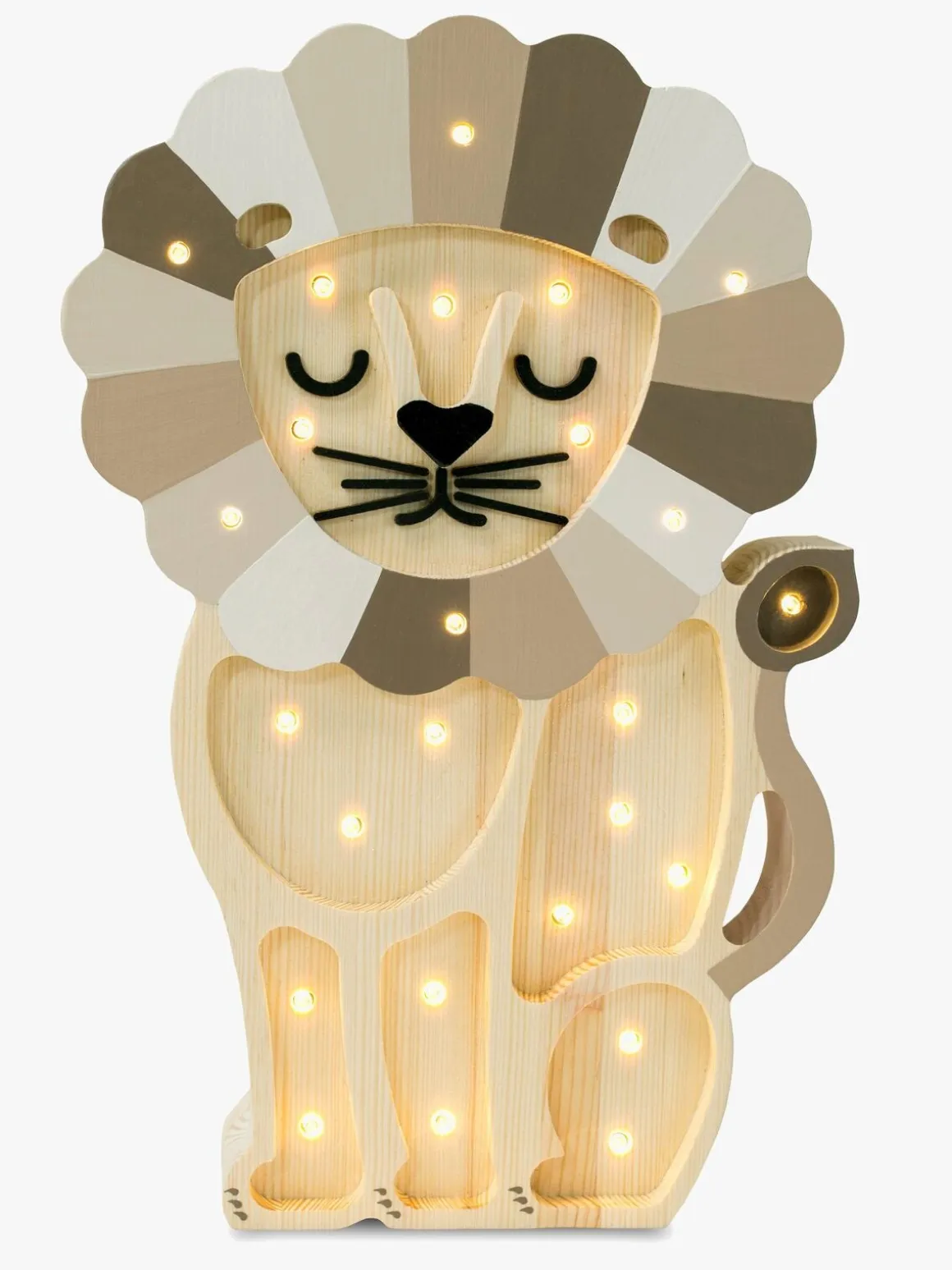 Little Lights Lampe Løve, Cappuccino