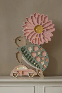 Little Lights Lampe Skildpadde, Seafoam Pink