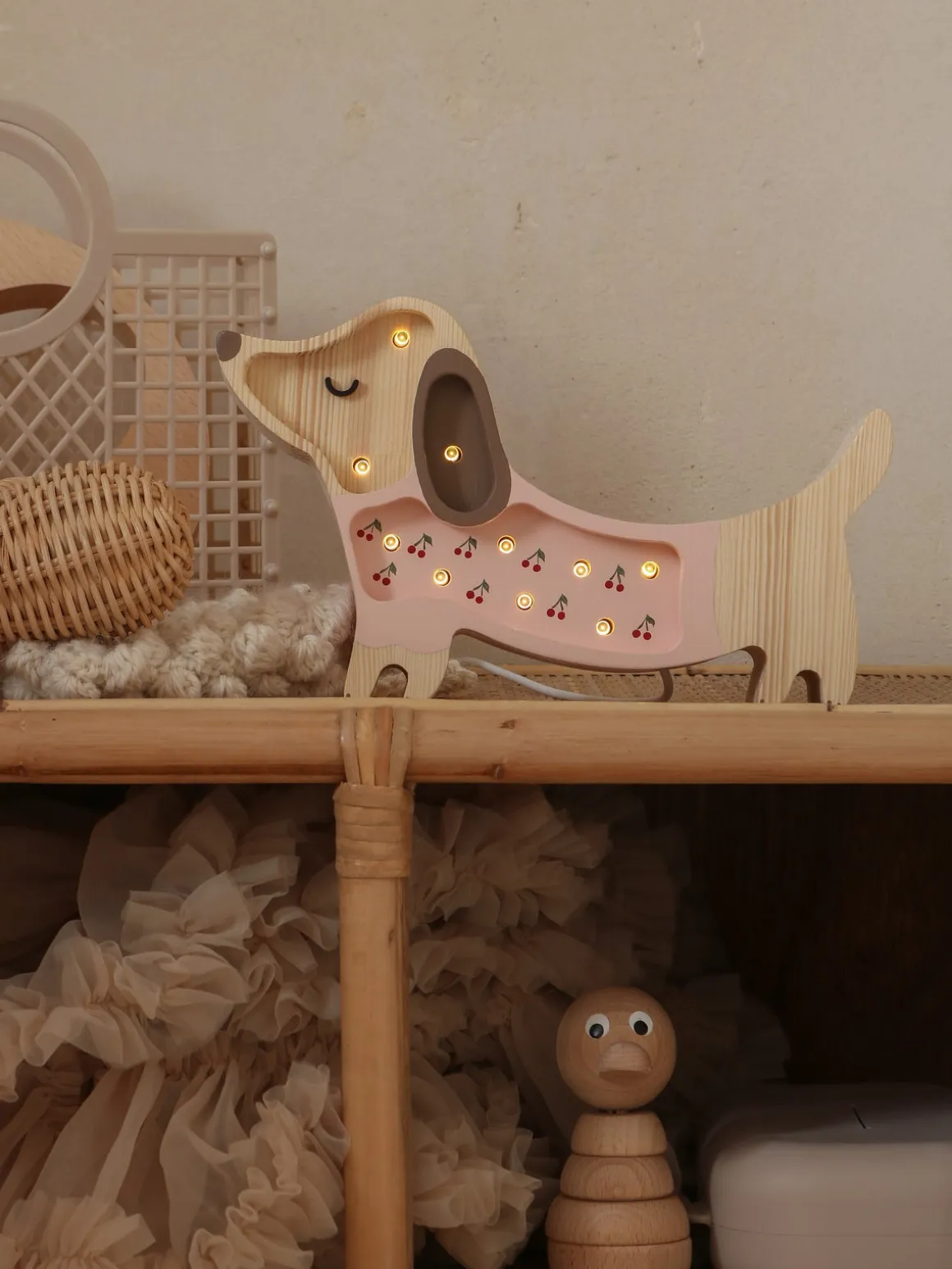 Little Lights Mini Lampe Hundehvalp, Pink