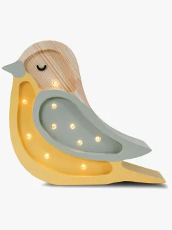 Little Lights Mini Lampe Fugl, Khaki/Light Mustard