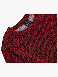 Luca & Lola Elettra Langærmet Top, Red Leopard