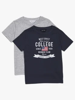 Luca & Lola Tore T-Shirt 2-pak, Navy/Grey Melange
