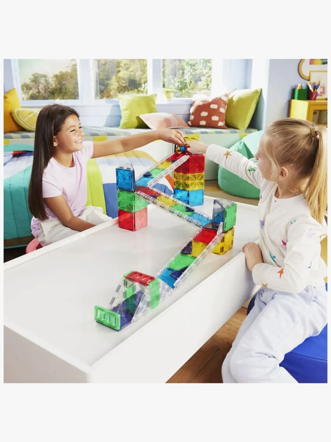 MAGNA-TILES Rail Racer Magnetiske Byggeklodser 90 Dele
