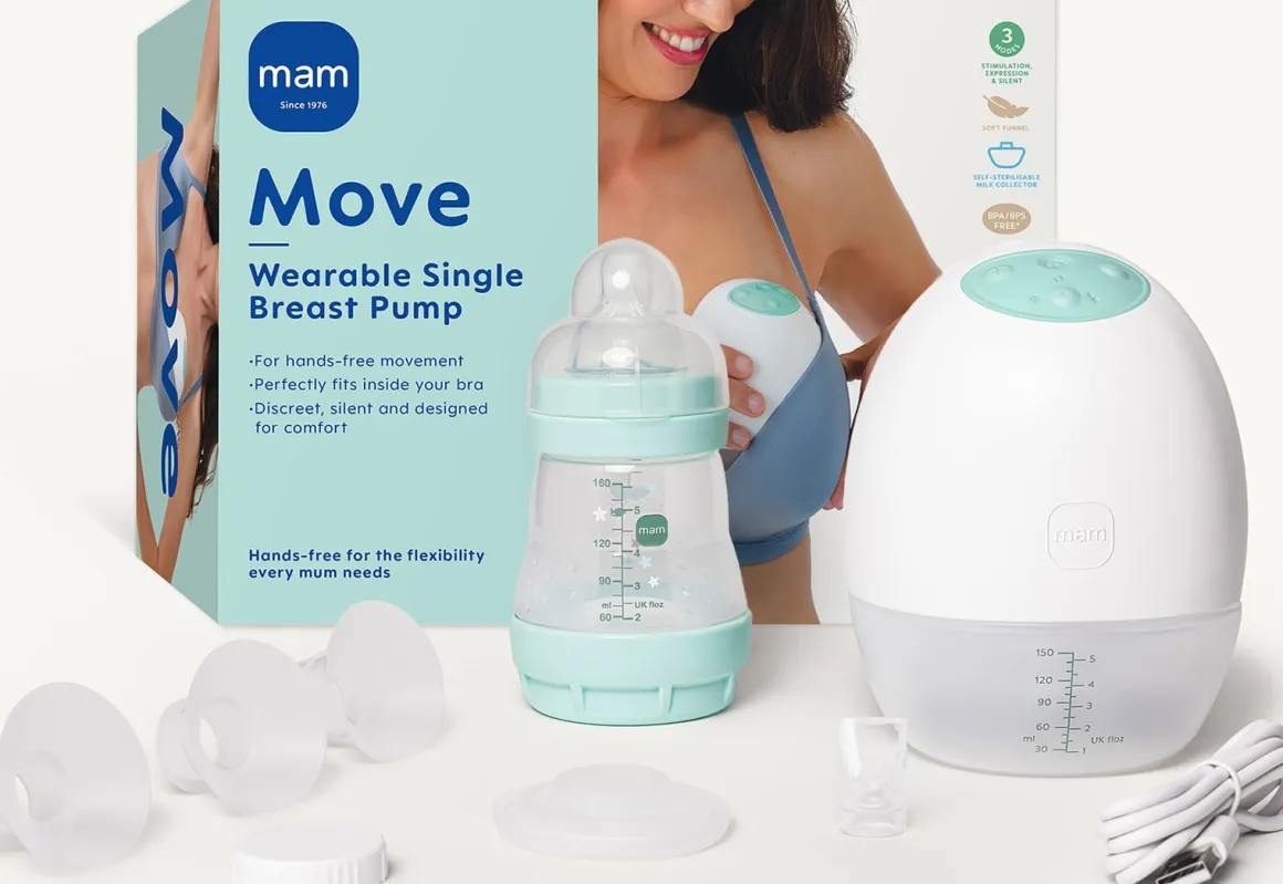 MAM Move Wearable Single Brystpumpe, White