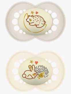 MAM Original Night Silikone Sutter 2-pak 6-16m, Neutral
