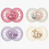 MAM Original Silikone Sutter 6-16m 4-pak, Pink/Neutral