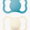 MAM Supreme Silikone Sutter 6-16m 2-pak, Blå/Neutral
