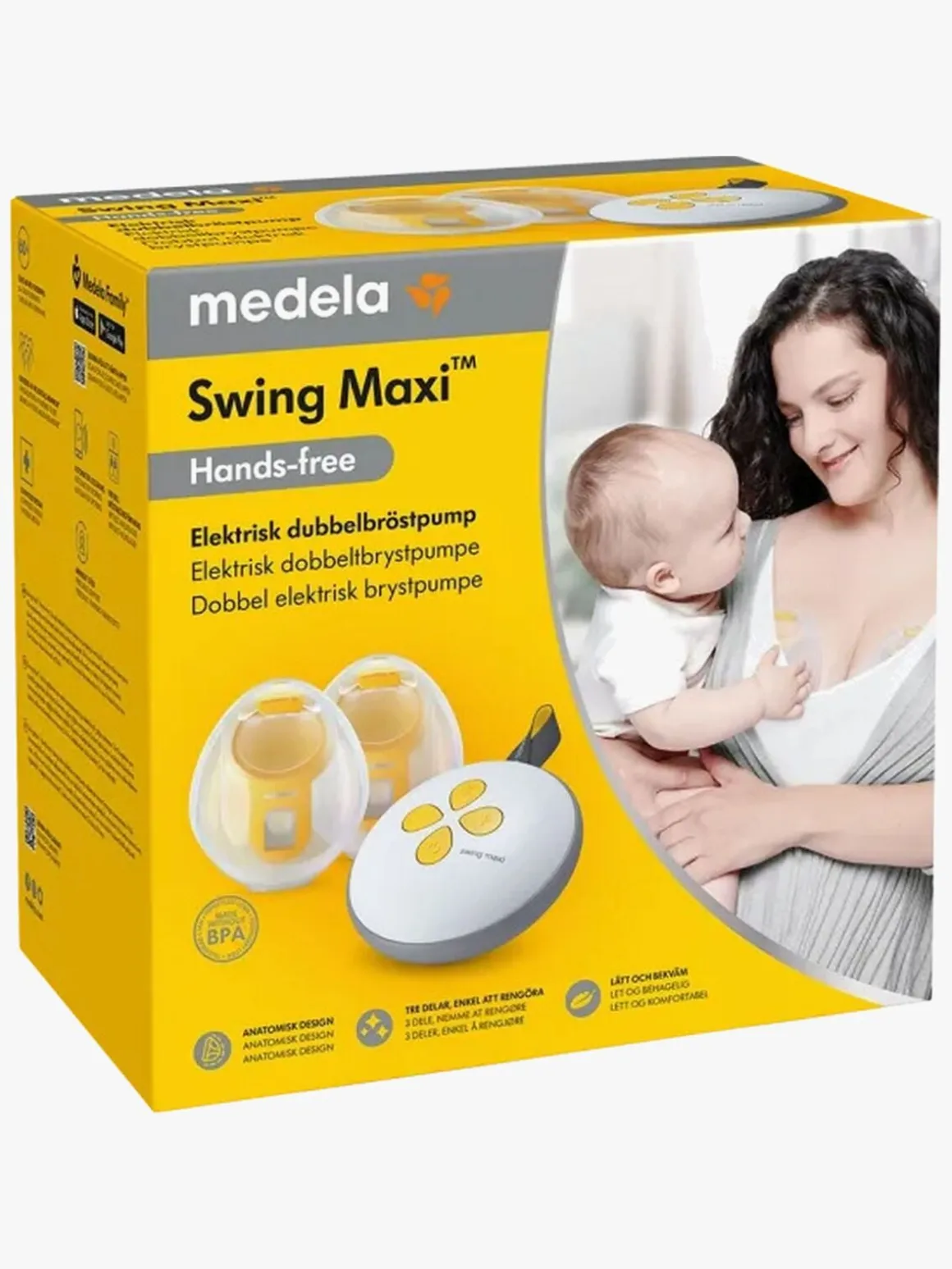 Medela Swing Maxi Hands-free Elektrisk Dobbelt Brystpumpe