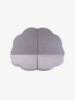 Meowbaby Foam Sammenklappelig Legetæppe Velour 160x160, Lysegrå