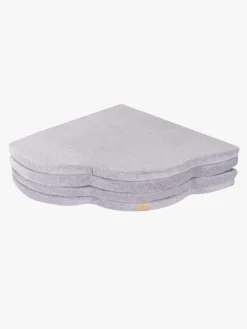 Meowbaby Foam Sammenklappelig Legetæppe Velour 160x160, Lysegrå