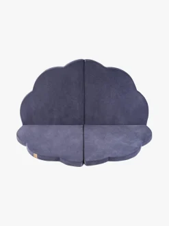 Meowbaby Foam Sammenklappelig Legetæppe Velour 160x160, Blå-grå