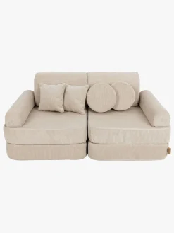 Meowbaby Play Pocket  Bygbar Sofa, Ecru