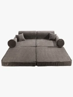 Meowbaby Play Premium Bygbar Sofa Kraftig Fløjl 80x50, Brun