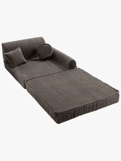 Meowbaby Play Premium Bygbar Sofa Kraftig Fløjl 80x50, Brun