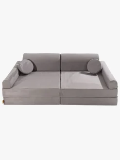 Meowbaby Play Premium Slimcord  Bygbar Sofa, Grå