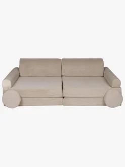 Meowbaby Play Slimcord  Bygbar Sofa, Ecru