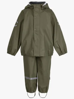Mikk-Line Regnsæt med Seler, Dusty Olive